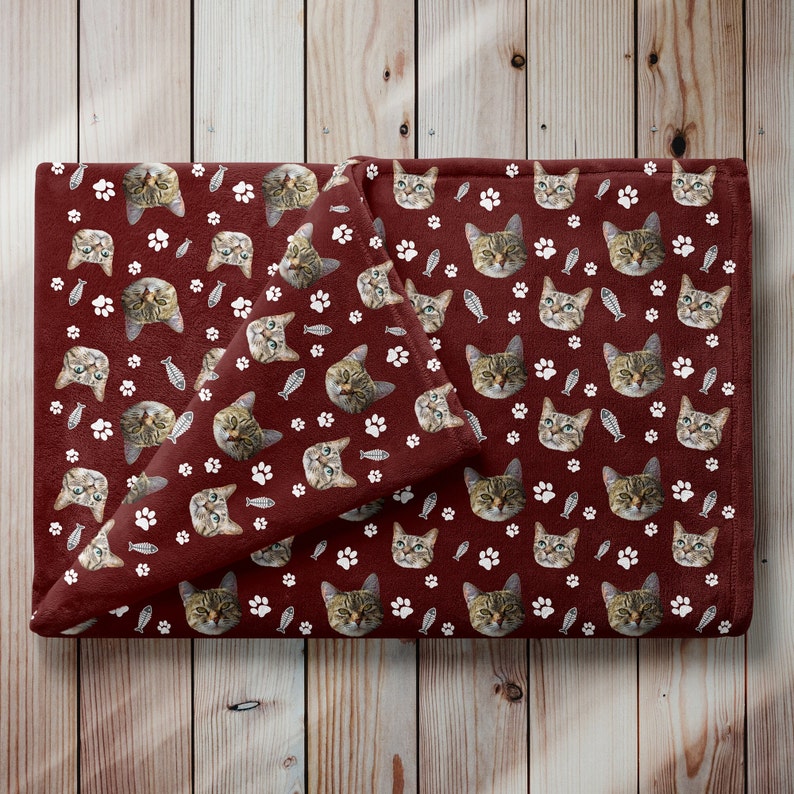 Personalized Cat Photo Blanket: Custom Pet Lover Gift Bild 10