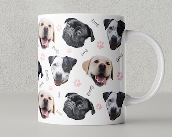 Custom Dog Photo Coffee Mug: Personalized Pet Collage Keepsake