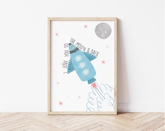 Rocket To The Moon Etsy