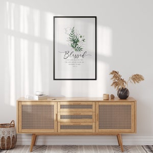 Faith print for Christian women with modern calligraphy
