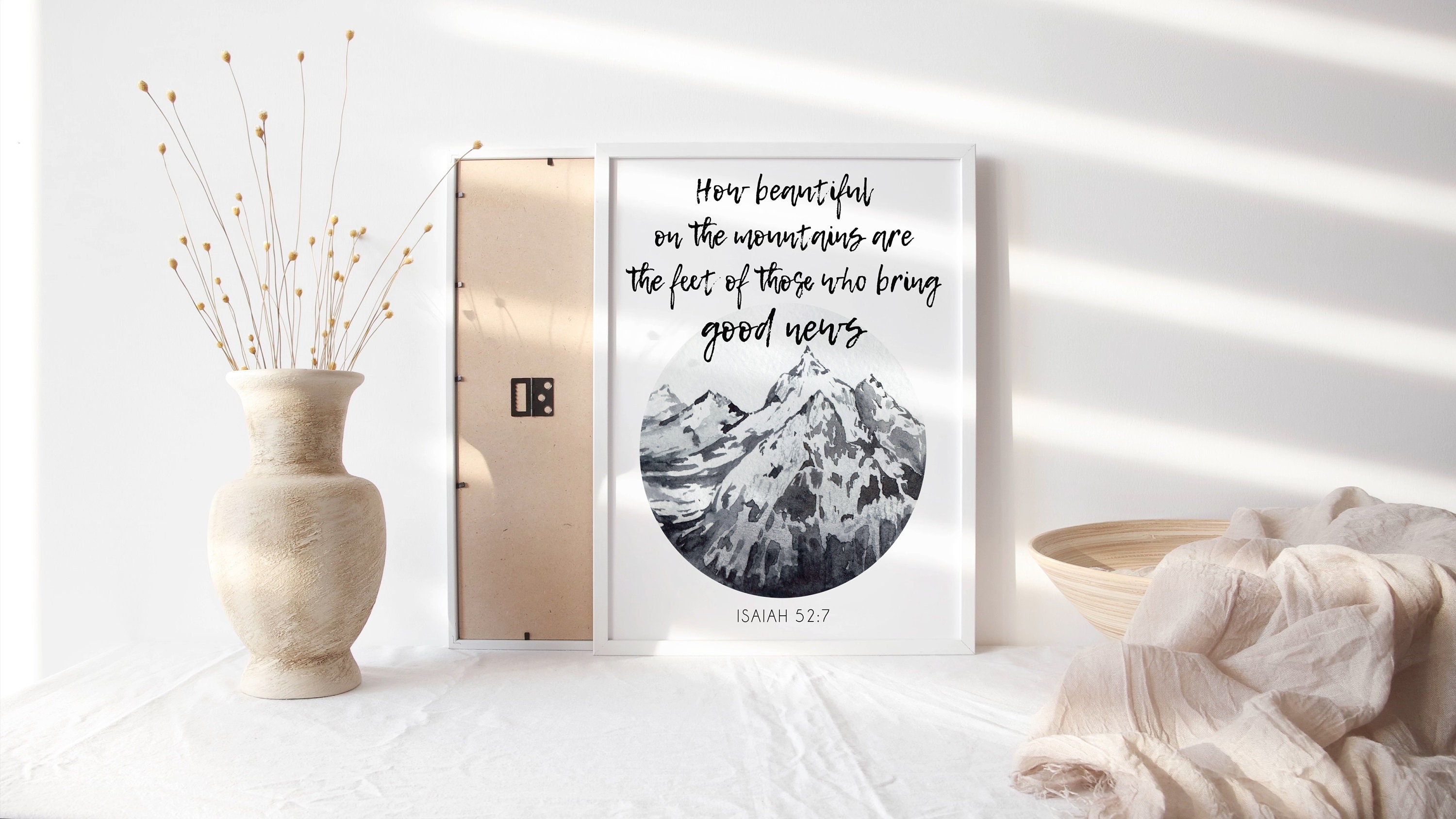 DIGITAL DOWNLOAD | Bible Verse Wall Art | Watercolour Botanical ...