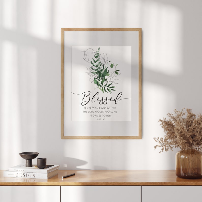 Inspirational Scripture print for bedroom, office, or prayer nook