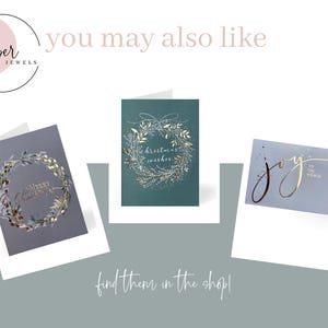Gold Foil Embossed Christmas Square Card Set: Hand-Lettered Luxury Finish, Box Christmas Cards, image 7