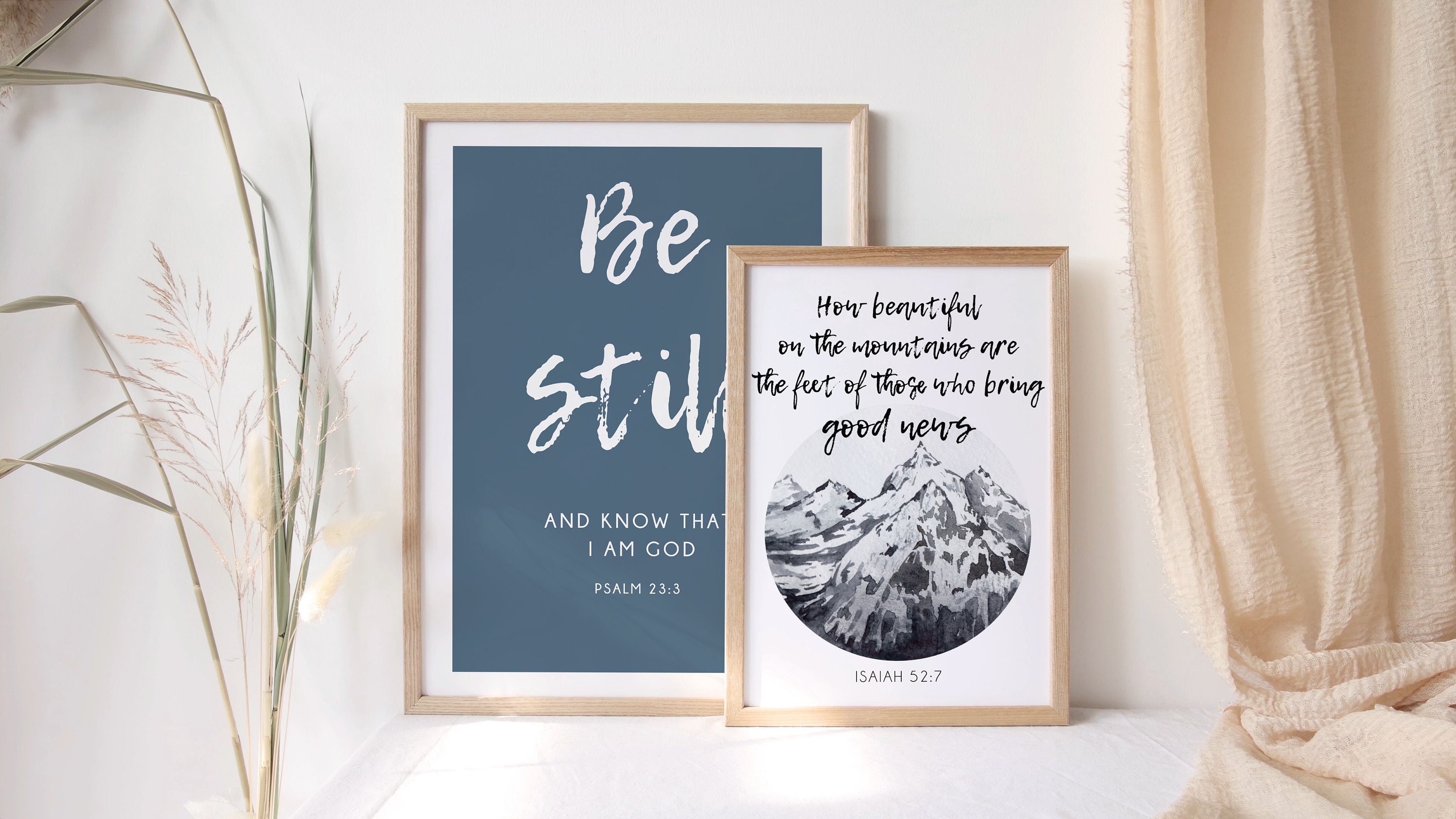 DIGITAL DOWNLOAD | Bible Verse Wall Art | Watercolour Botanical ...