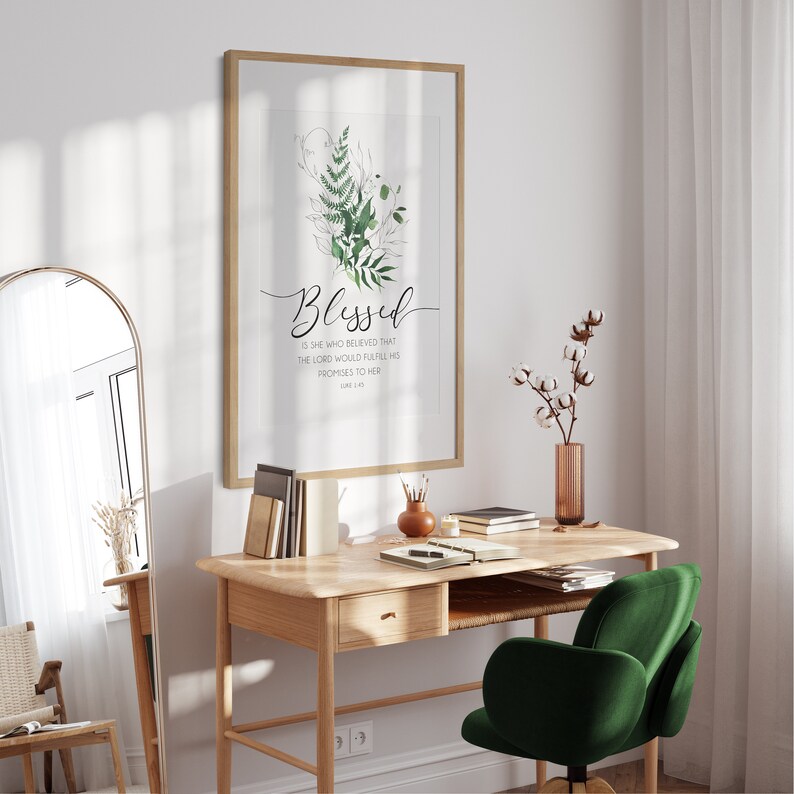 Scripture quote wall art gift for Christian mums or friends
