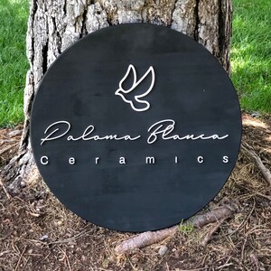 24 Inch / Business Logos / Custom Wooden Sign / Laser-Cut Sign / Wood Cutout Name / Personalized Sign / Rustic Sign