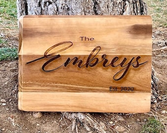 Personalized Cutting Board / Engraved Cutting Board / Custom Cutting Board / Housewarming / Closing / Wedding / Engagement / Anniversary