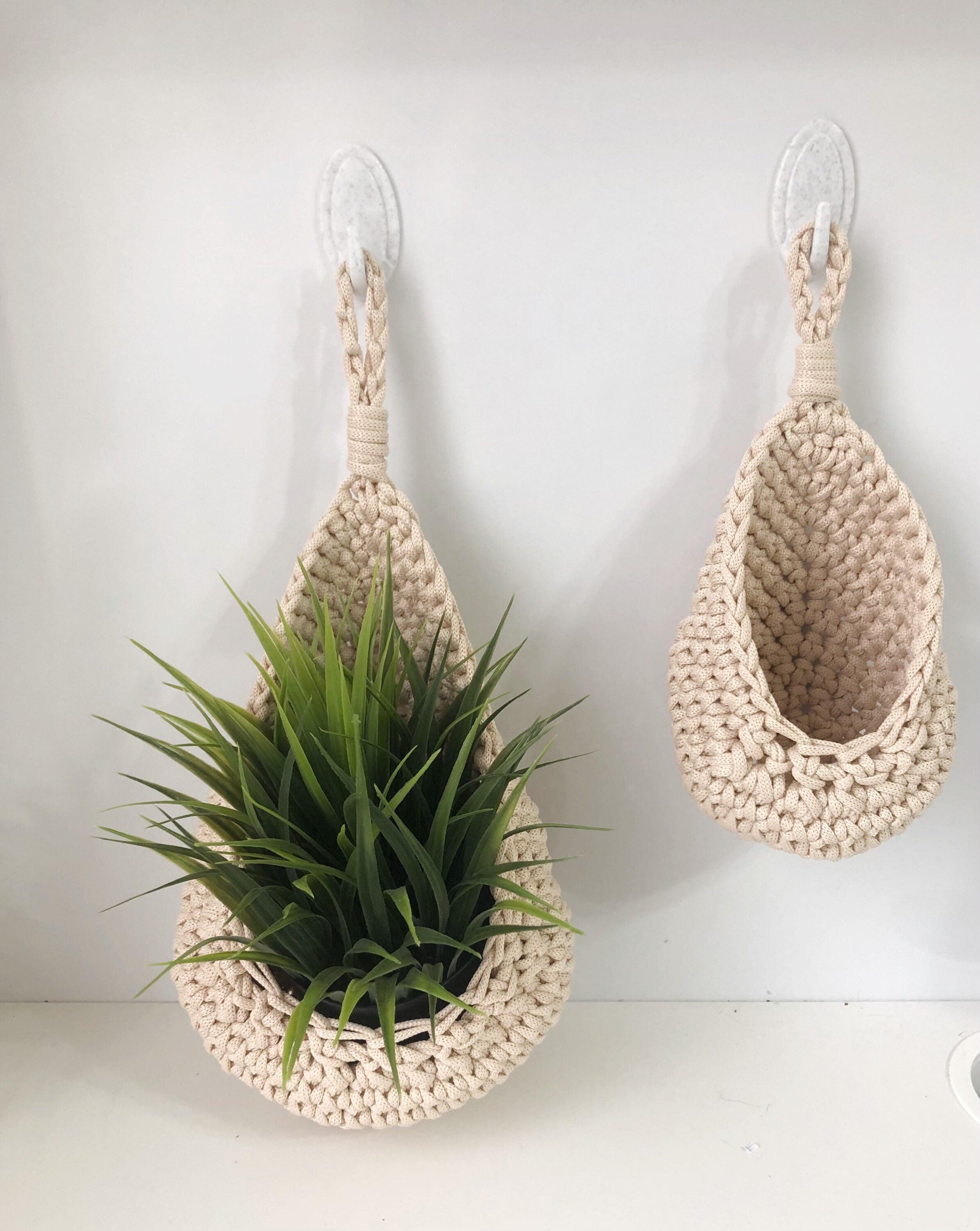Crochet Hanging Basket Pattern. Wall Hanging Basket Pattern. Etsy