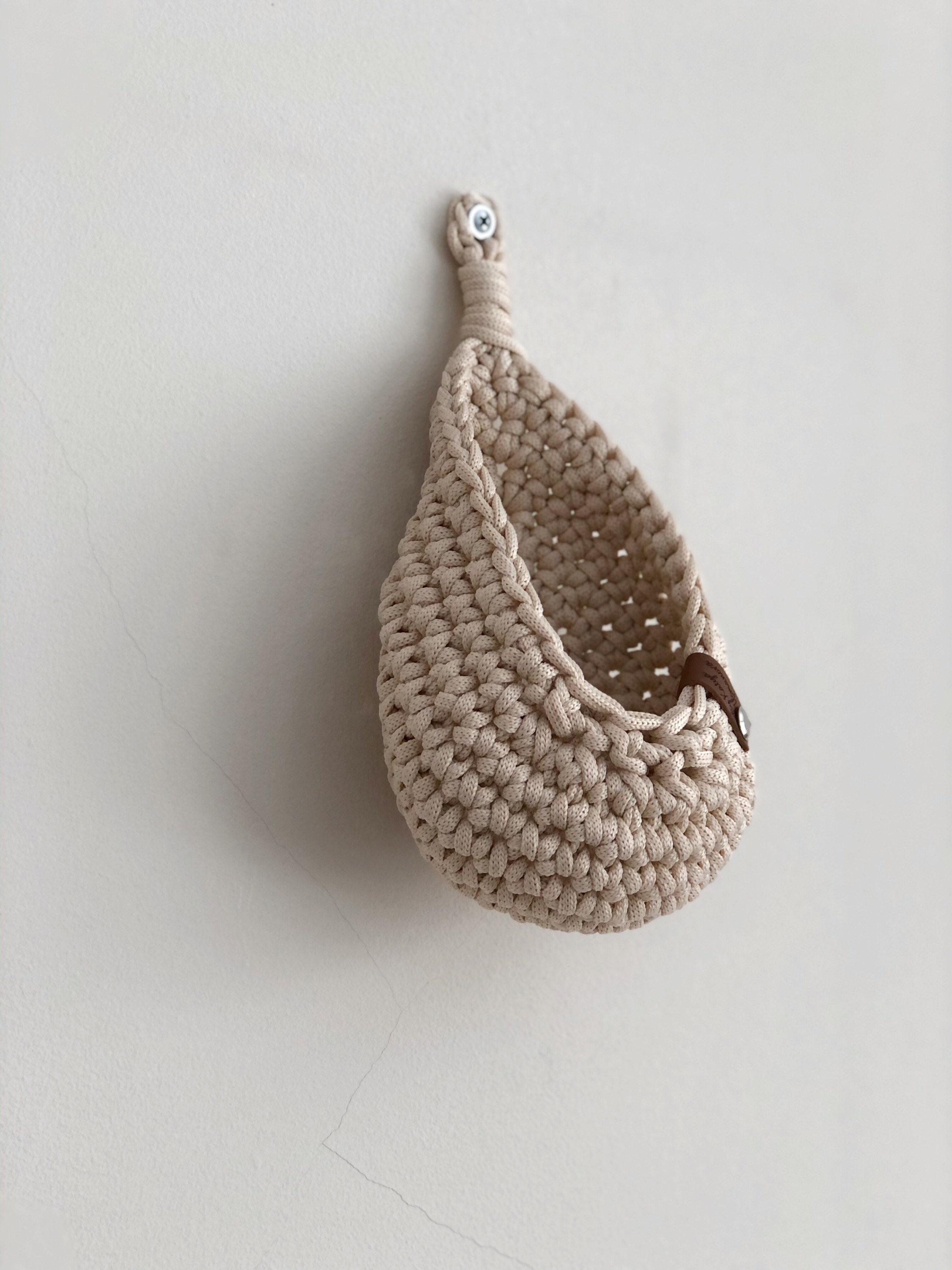 Crochet Hanging Basket Pattern. Wall Hanging Basket Pattern. Etsy