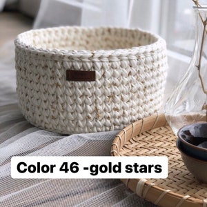 Kleiner Aufbewahrungskorb Gehäkelt runder weißer Korb. | Etsy