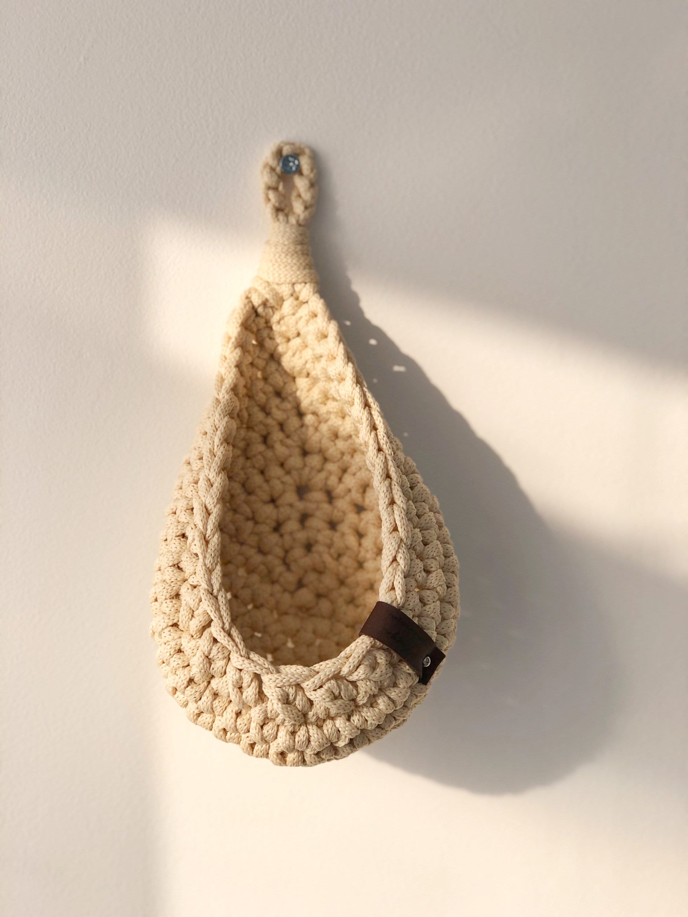 Crochet Hanging Basket Pattern. Wall Hanging Basket Pattern. Etsy
