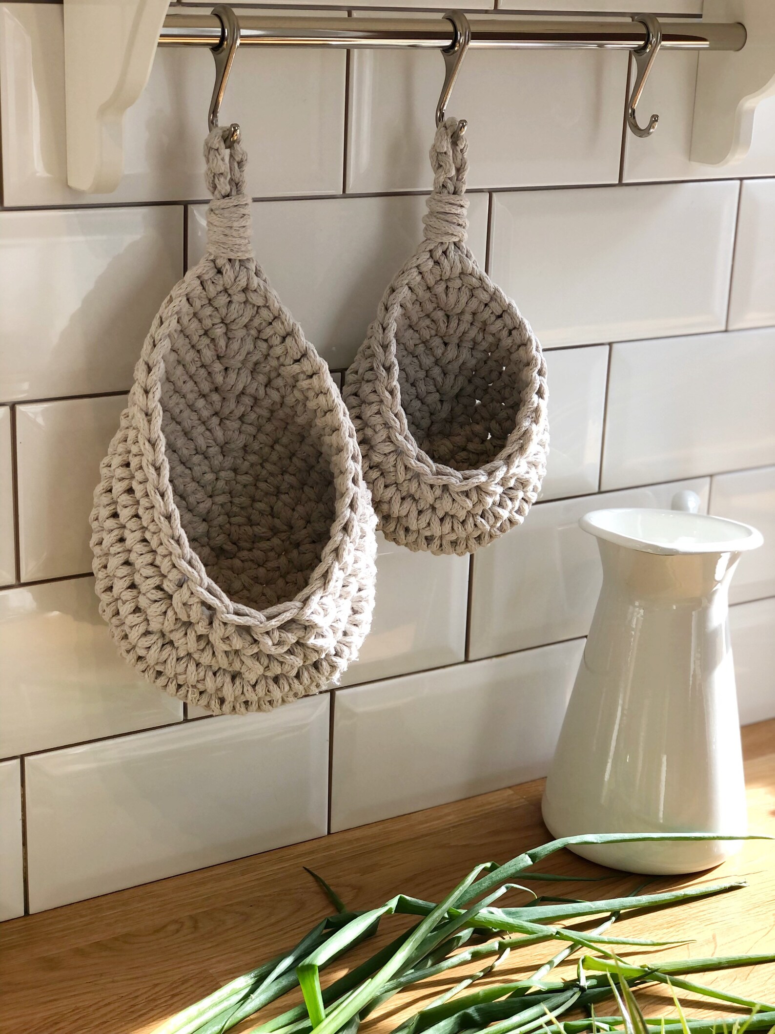 Crochet Hanging Basket Pattern. Wall Hanging Basket Pattern. Etsy