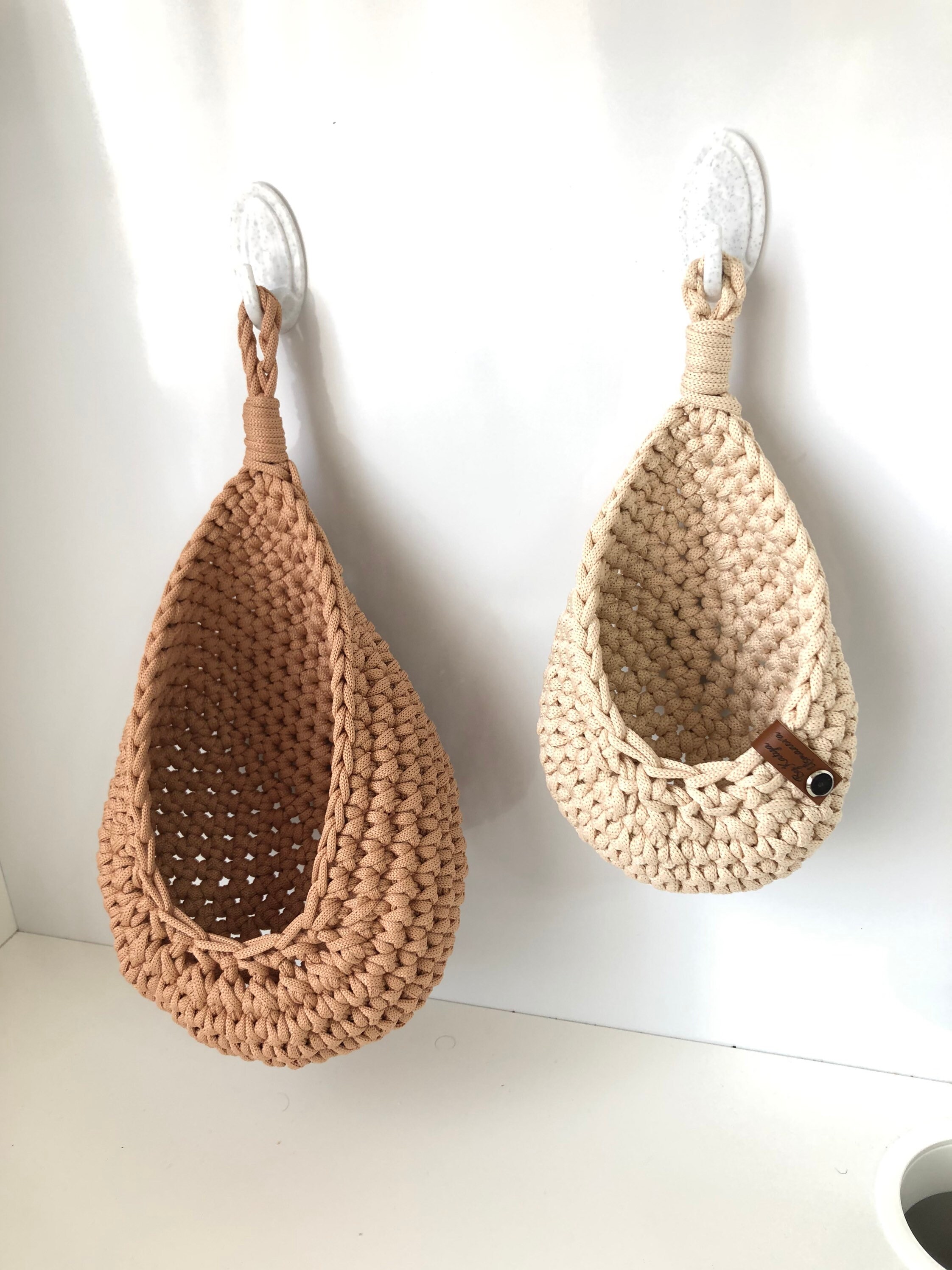 Crochet Hanging Basket Pattern. Wall Hanging Basket Pattern. Etsy