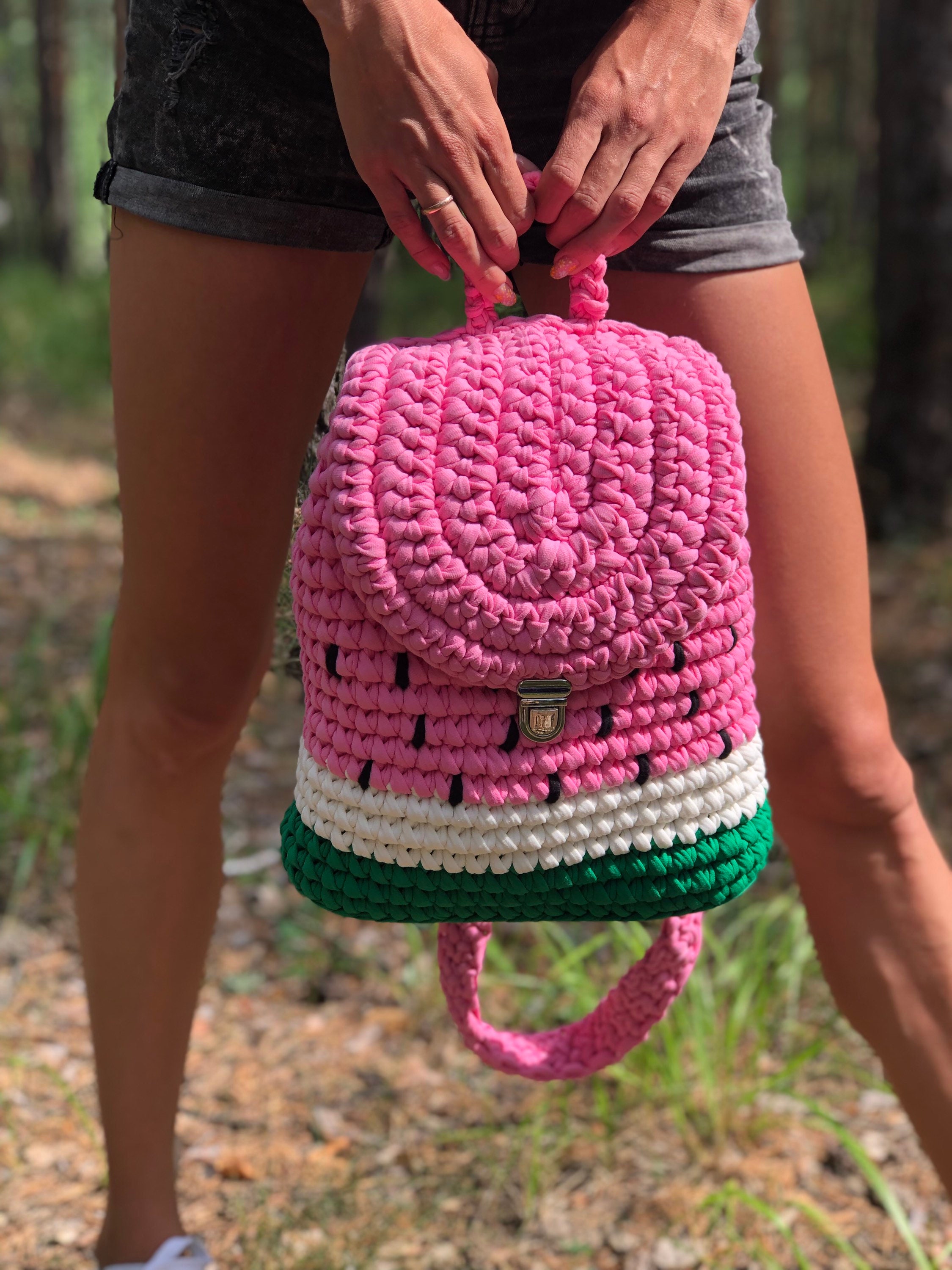 Crochet pattern backpack video tutorial Step by step backpack Etsy