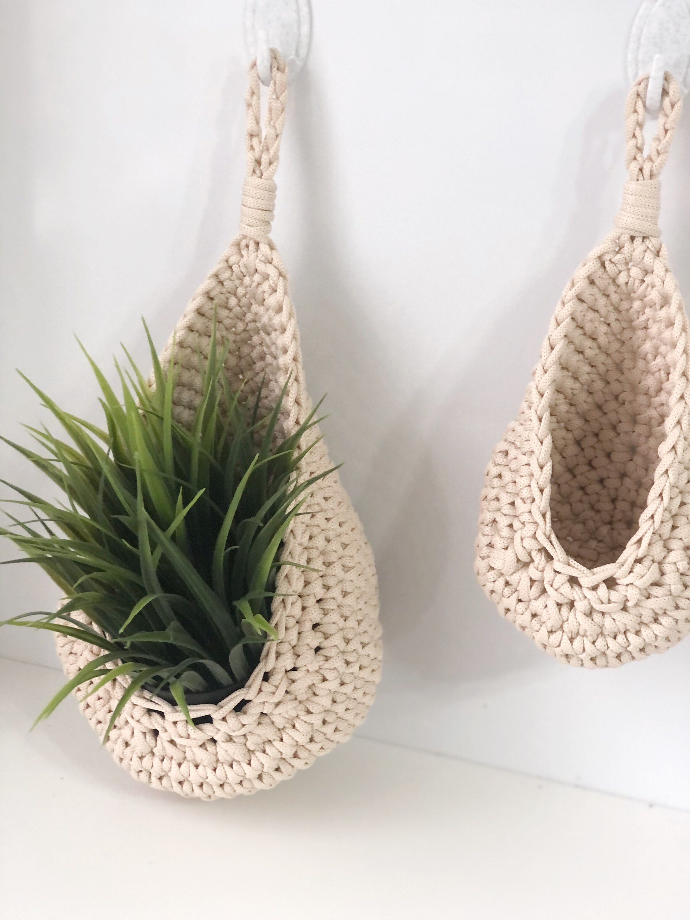 Crochet Hanging Basket Pattern. Wall Hanging Basket Pattern. Etsy