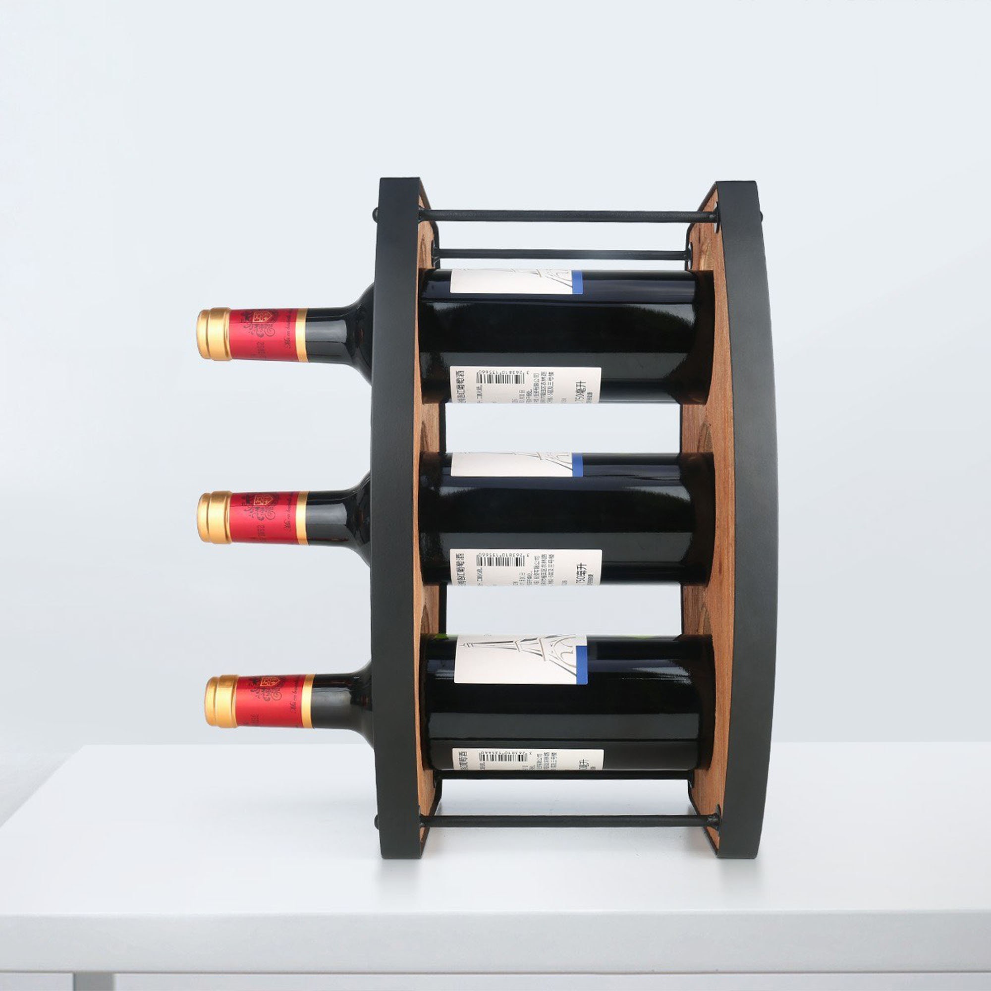 3 Bottle Wine Rack Tabletop Wine Rack Sturdy Iron Material Etsy
