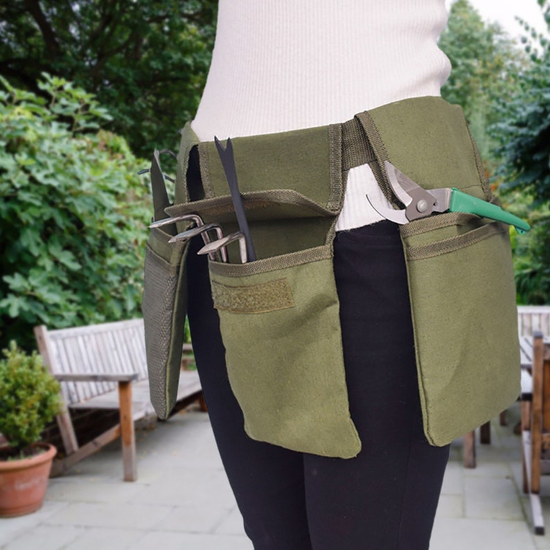 Garden Tool Belt Canvas Waist Tool Apron with Pockets Tools Etsy