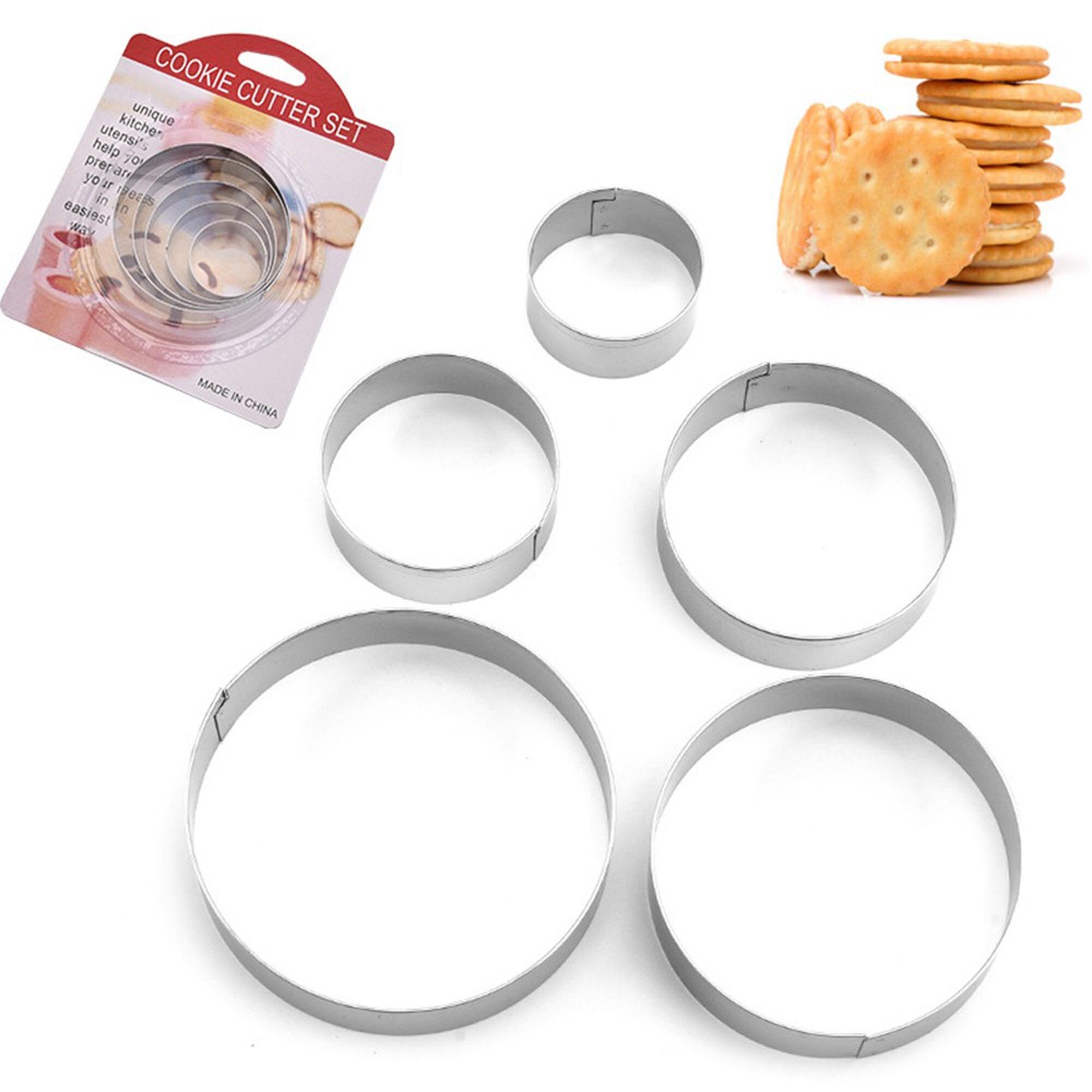 5Pcs Cookie Baking Molds Circle Metal Mold Set Stainless Steel Etsy