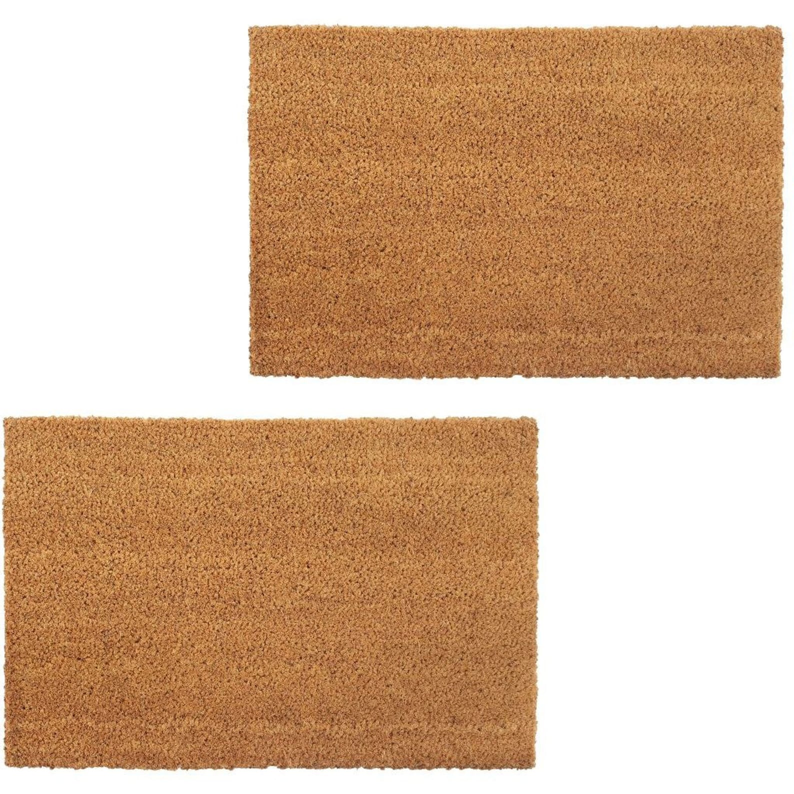 Natural color coconut fiber doormat 2 units 24mm 40x60cm Etsy