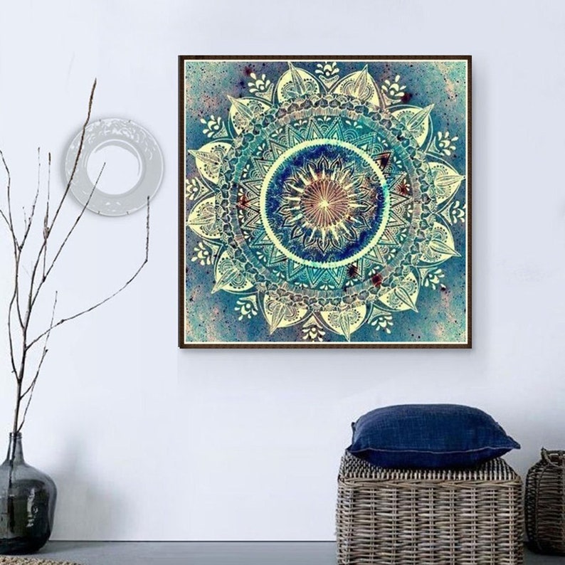 Kit De Pintura Con Diamantes 5d Mandala 25x25 Cm Kit De Pintura Con Diamantes 5d Mandala 25x25 Cm