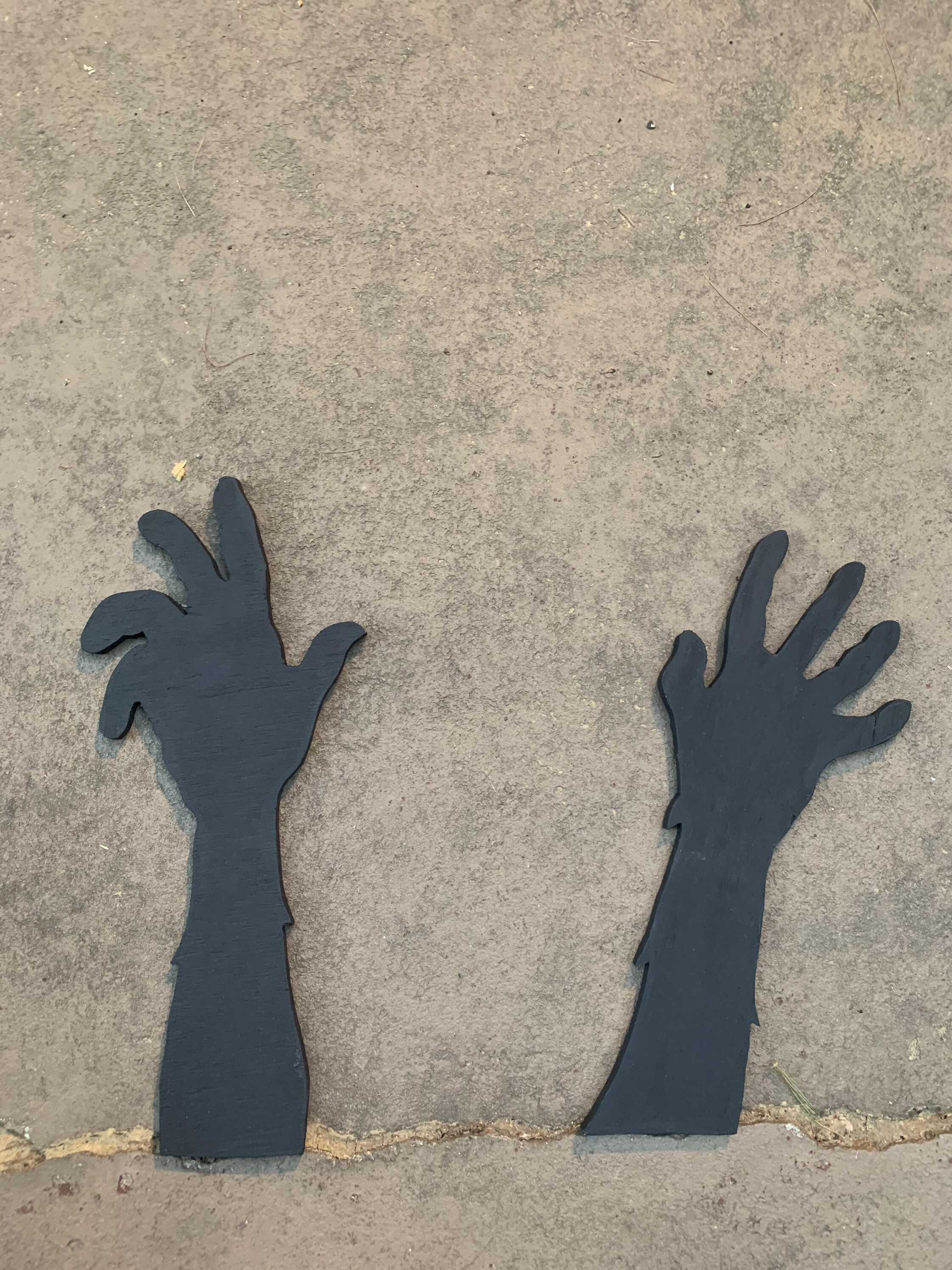 Wooden Halloween Zombie Hands Spooky Halloween Decor Lawn Etsy