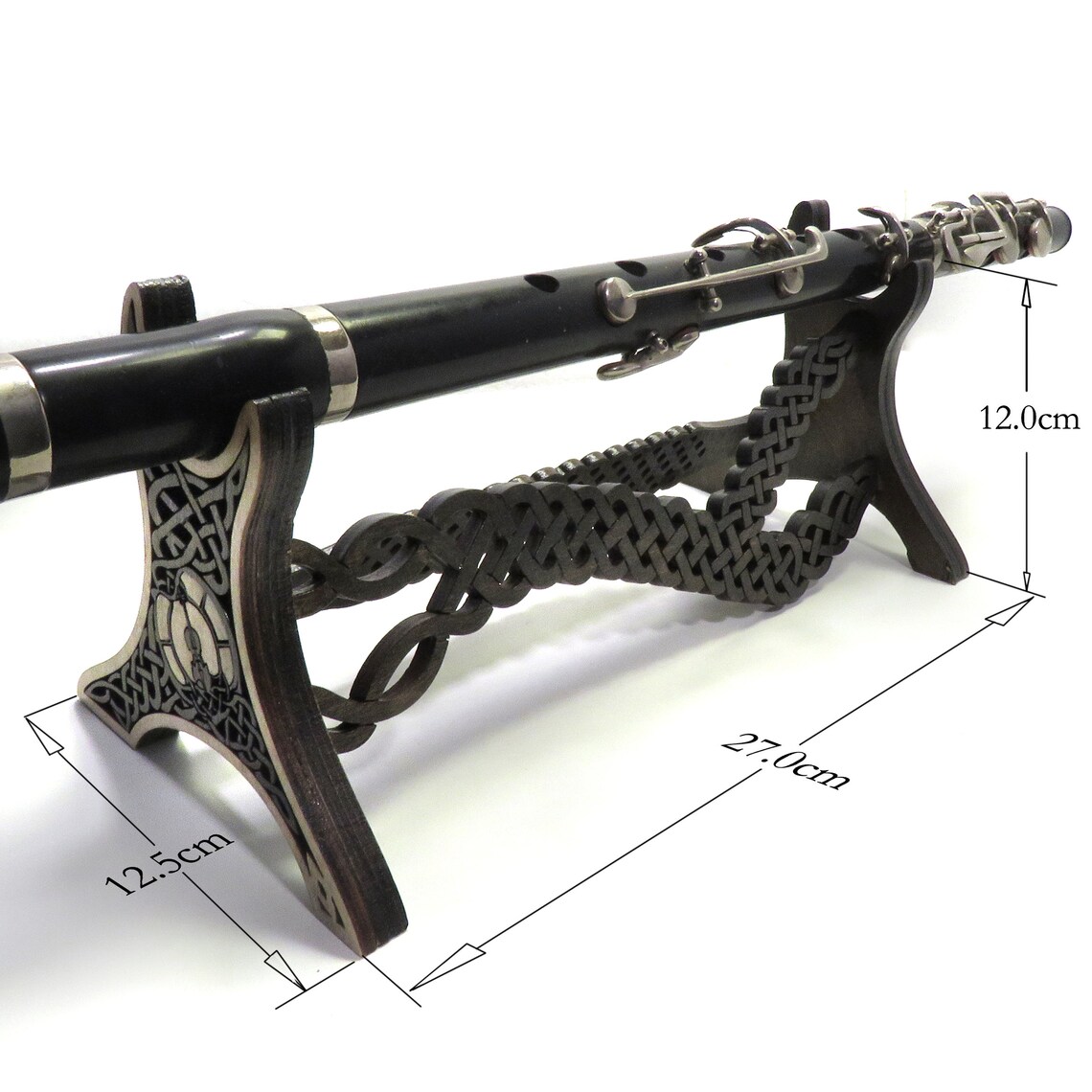 WOODEN FLUTE RACK stand for single flute or whistle Celtic Etsy