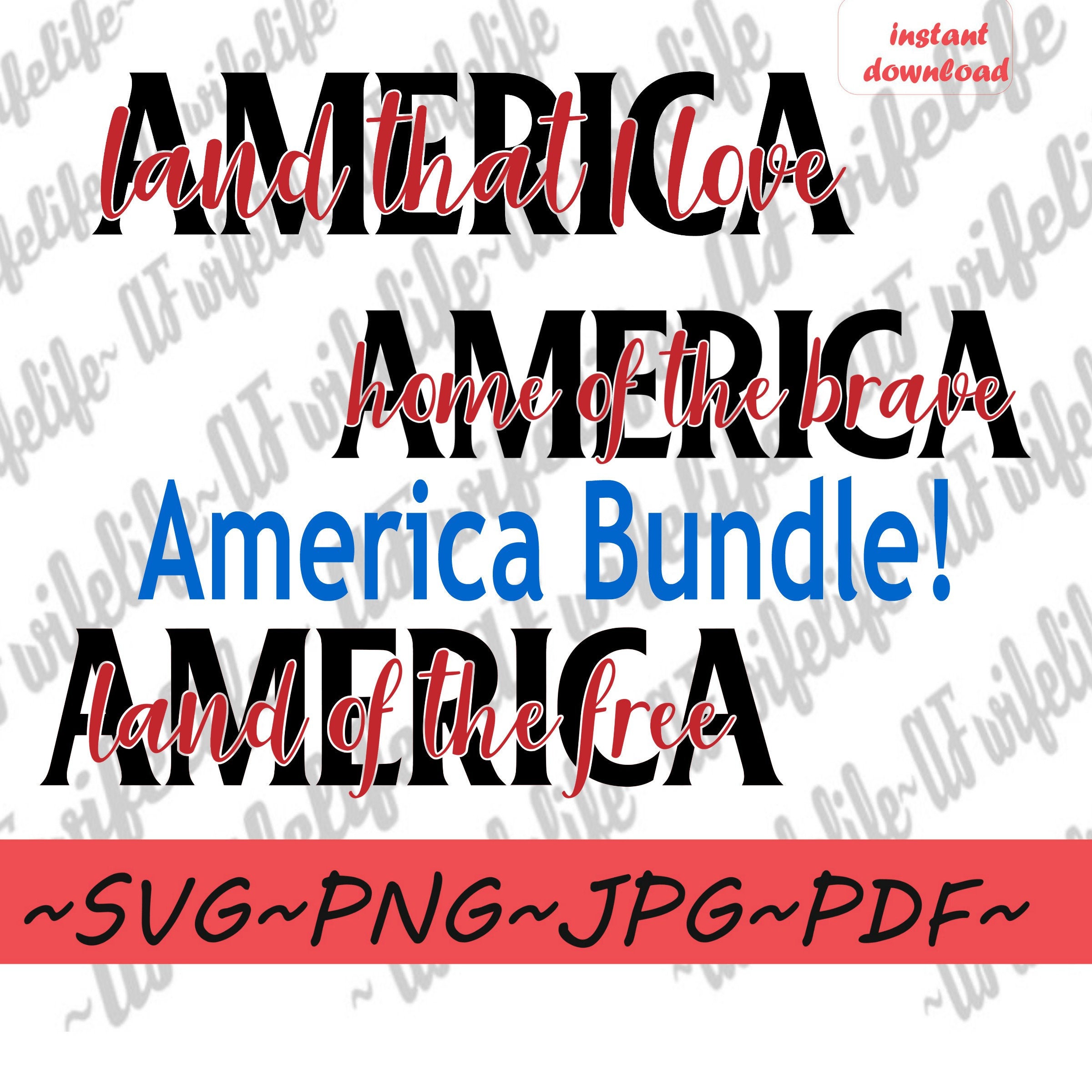 Download America Bundle Svg Sale Svg 4th Svg Png Cut File Instant Etsy