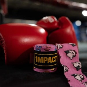 *NEW* One Impact Boxing Muay Thai Hand Wraps In Avocado design 5cm x 4m MMA 