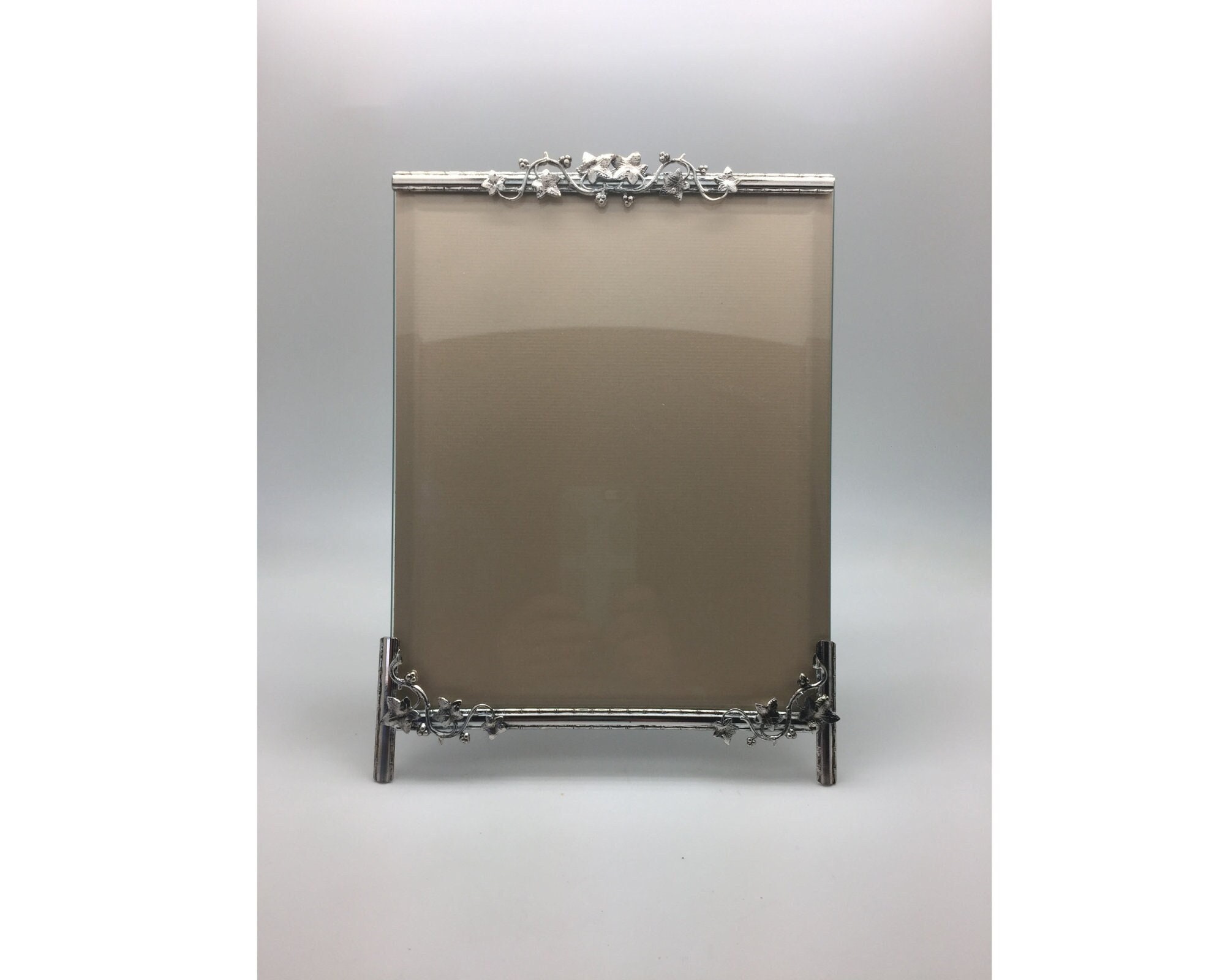 Vintage Silver Plated, Almost Frameless 8 x 10 Picture Frame by La Paris Studios, Ivy Standthumbnail