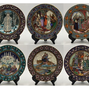 Heinrich Villeroy & Boch The Russian Fairytales Scenes by Boris Zvorykin Limited Edition Wall Display Plates (6 plates - sold separately)