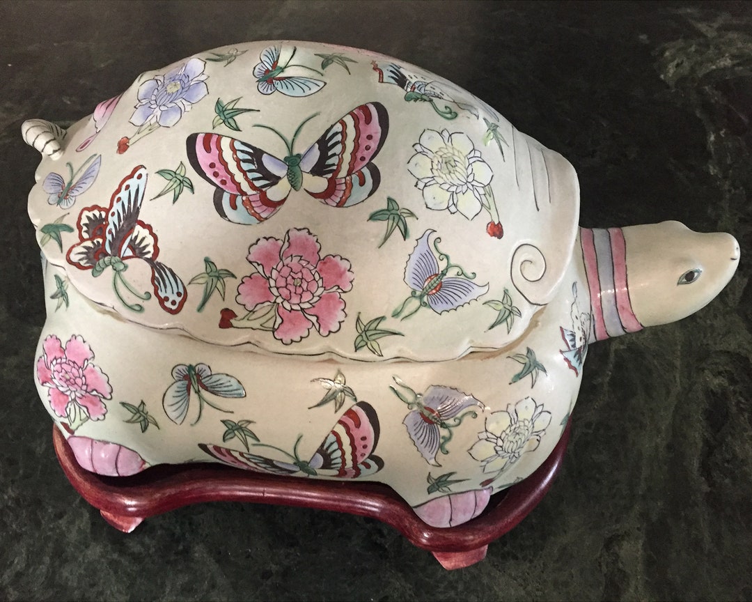 Turtle Shell Turreen Vintage Pattern Turtle Tureen With Stand - Etsy