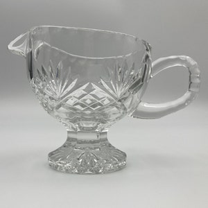 Vintage Lead Crystal Footed Gravy Boat or Sauce Boat