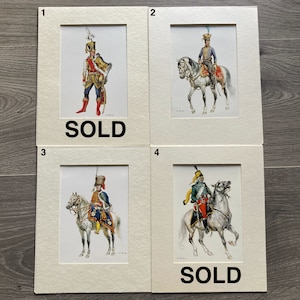Cartes postales militaires européennes anciennes des généraux des 18e et 19e siècles par W. Tritt Cadeau pour pères et militaires