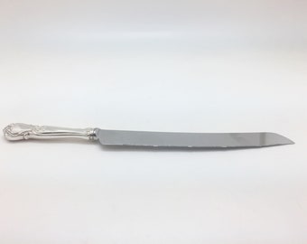 Vintage Web Sterling Silver Floral Design Bread Knife