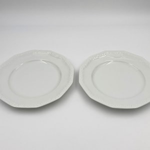 Vintage White Rosenthal Rose Collection “Maria” Patterned Luncheon Plate - This Listing is for 2 Luncheon Plates