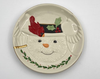 Lenox "Happy Holly Days" Snowman Cookie Plate_Winter, Christmas Gift
