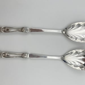 Vintage Web Sterling Silver Handle Fork and Spoon Salad Serving Set