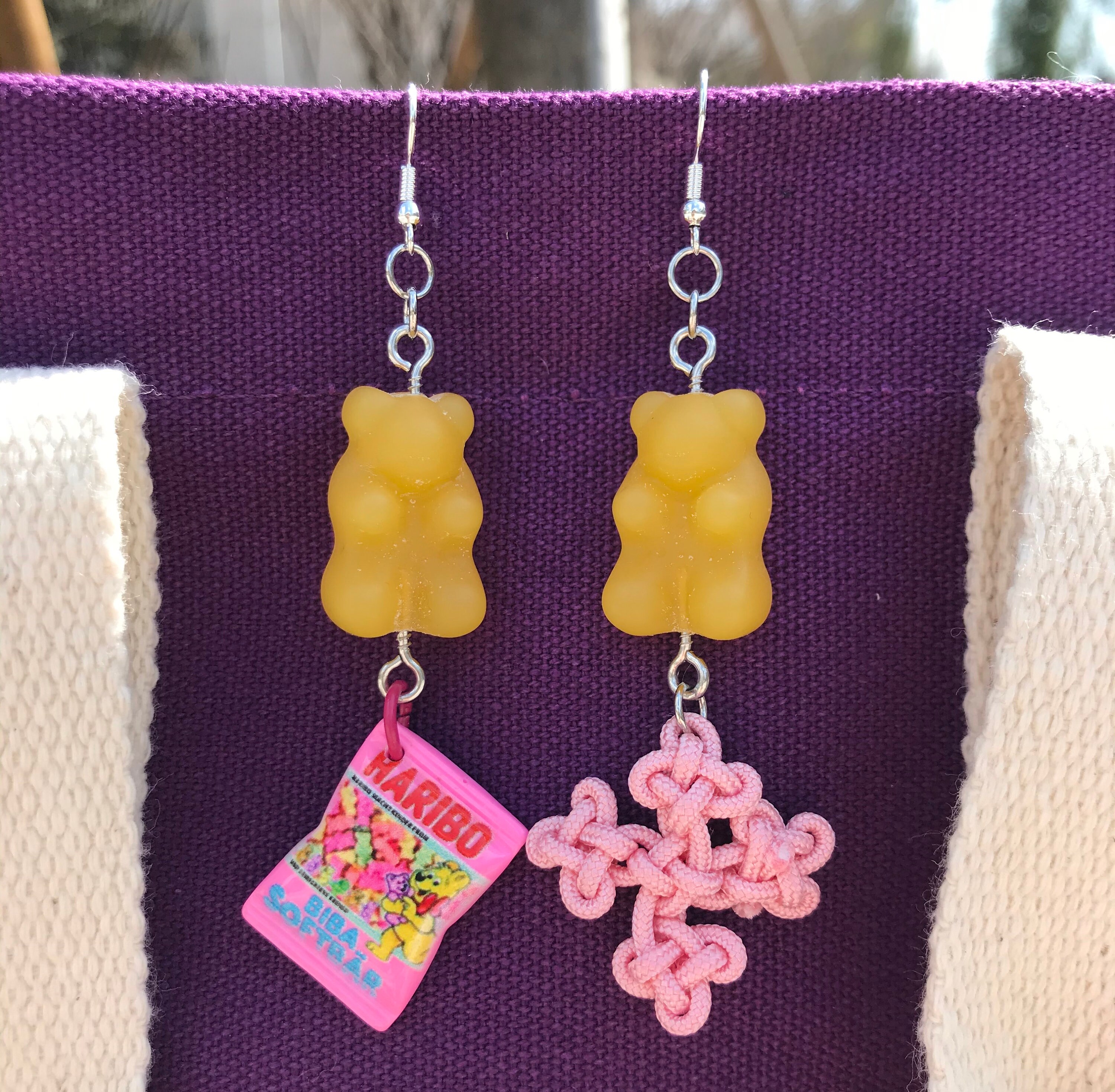 Korean Traditional Knot Earrings / Gummy Bear Earrings / Candy Etsy