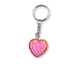 Concha Heart keychain Handmade