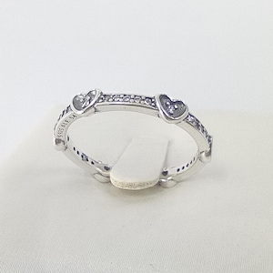 pandora radiant sparkling hearts ring