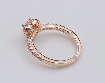 Pandora ALE Sparkle Pink Rose Gold Heart Ring