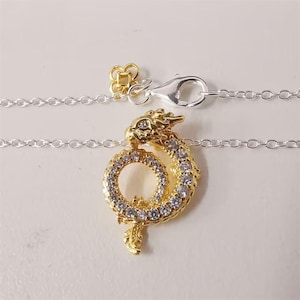 pandora Two-tone Chinese Year of the Dragon Collier Necklace