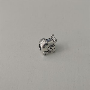Pandora Sterling Silver Baby Pram Stroller Charm Retired
