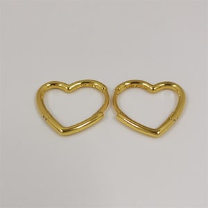 Pandora Asymmetrical Heart Hoop Earrings