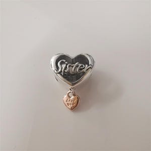 Love You Sister Heart PANDORA Charm