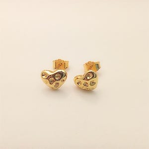 Pandora Heart  gold-plated stud earrings