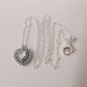 pandora Sparkling Heart Halo Pendant Necklace