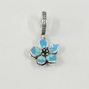 Pandora Blue Blossom dangle チャーム 正規品 Pandora Blue Blossom Dangle Charm - Etsy