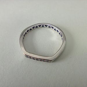 NEW PANDORA 925 Ale Sparkling Crystals Bar Stacking Ring