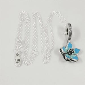 pandora cherry blossom charm necklace set 45cm